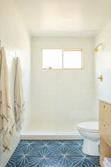 Bath, One Piece, Open, Ceramic Tile, Laminate, Ceiling, and Subway Tile Bathroom  Bath Ceiling Laminate One Piece Photos from Midcentury Dream House