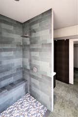 Open natural stone shower