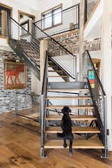 Stairway- we wanted the architecture to be open, but structural and grounding.
