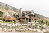 Exterior- the clients home is nestled on the hillside of the Wasatch mountain range while over looking the entire Utah Valley 