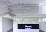 The textile mesh above the living area