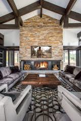 Clean, linear lines complement the modern elements integrated throughout this luxury mountain estate.