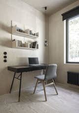 Office, Study Room Type, Desk, Shelves, Lamps, Light Hardwood Floor, and Chair  Photos from House ILL