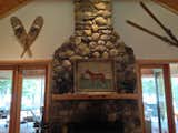 Great indoor fireplace!  Stones from our land! 