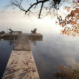 Morning Maine mist over the lake - burns away and the blue skies come out! 
