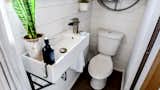 Bath Room, Full Shower, and Wall Mount Sink Small Comfortable Bathroom. Tru Form Tiny  Photo 16 of 28 in Full Solar Tiny Home & Open Layout by Tru Form Tiny