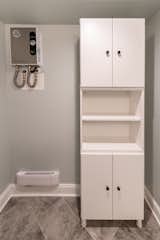 Tankless water heater at bathroom 