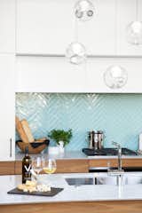 Herringbone glass tile from Interstyle
