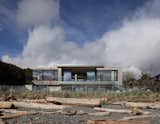 The palette of the finishes, inside and out, were inspired by the driftwood and beach just outside. 