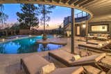 Pool Patio At Sunset