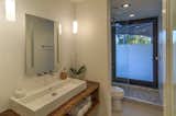 Pool Bath With Oversized Glass Door For Indoor/Outdoor Shower