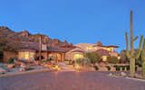 Spanish Villa Charm Exterior With Black Mountain Backdrop