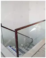 single stringer with carbon steel & beech tread&glass railing 
www.gdstair.com   info@gdstair.com