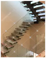 single stringer with carbon steel & beech tread&glass railing 
www.gdstair.com   info@gdstair.com