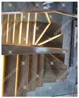 Staircase, Glass Railing, and Wood Tread www.gdstair.com   info@gdstair.com  emma@gdstair.com
Tread: 6cm beech; Glass: 12mm tempered glass; Stringer: 150*150 carbon steel; Handrail:50*50 timber  Photo 3 of 6 in Australia LED Staircase by GOOD STAIR