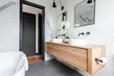 Bath, Stone Tile, Wood, Wall, Vessel, and Ceramic Tile  Bath Vessel Stone Tile Wood Photos from AZ