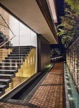 Outdoor, Walkways, Landscape Lighting, and Stone Fences, Wall  Photo 4 of 14 in Stanley House | builder: Matty Lyons of Lyons Development | architect: Austin Kelly of XTen by Ampersand Entertainment