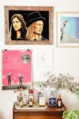 The home is filled with skateboarding memorabilia and art made by friends. The velvet painting is by a Tijuana artist.