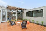 Renovated central courtyard with new deck and landscaping
