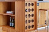 Detail of custom wine rack / cabinet in kitchen