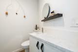 Powder Room with Marble Countertop