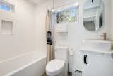 Guest Bathroom with Palisades Bianco Hand-Crafted 3”x12” Subway Style Ceramic Tiles