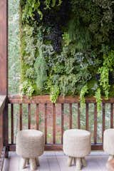 Outdoor, Wood Patio, Porch, Deck, Raised Planters, Back Yard, Large Patio, Porch, Deck, Wood Fences, Wall, and Planters Patio, Porch, Deck  Photo 3 of 14 in Grange Lake Showhouse by Serenbe 