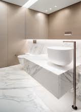 Bath Room, Pedestal Sink, Vessel Sink, Marble Counter, and Marble Wall  Photos from Private Residence 4