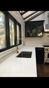 Kitchen with skylight