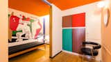 Bedroom, Medium Hardwood Floor, Ceiling Lighting, Bed, Wall Lighting, Accent Lighting, Night Stands, and Chair Kids Bed room, mural copy, rebuilt cabinets, all 2017  Photo 2 of 17 in Corbusier Re-Renovation Berlin by Philipp Mohr