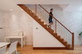 Exposed brick and remodeled staircase