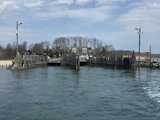 Arriving via South Ferry, a 4 minute car ferry ride, and then a 4 minute drive to the house.  Photo 10 of 12 in Shelter Island Pavilion by Peter Stamberg