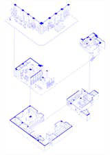 Axonometric diagram of project components  Photo 2 of 15 in Bandier Flagship NYC by HUXHUX Design