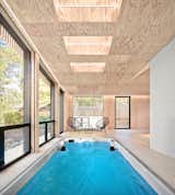 Plywood ceiling and walls