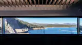 the dam from the observation and control room