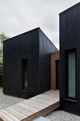 The home's charred timber exterior resembles a crow's plumage.