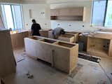 Our process during construction custom cabinet kitchen. 