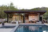Modern pool house exterior. Designed by JBellessa Design. Indoor-outdoor living