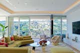 Living room overlooking the Hollywood Hills