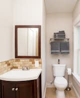 Bath Room, One Piece Toilet, Ceramic Tile Floor, Vessel Sink, Full Shower, Ceiling Lighting, Alcove Tub, and Ceramic Tile Wall  Photo 6 of 7 in The Beck-Williams: Urban Oasis for the Sophisticated Traveler by The Beck-Williams