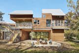 View of house from Guadalupe River side by Low Design Office