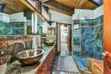Master Bath with Stainless and Copper Vessel Sinks