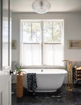 Bath Room, Marble Floor, Freestanding Tub, and Ceiling Lighting  Photo 4 of 10 in 11th St Residence by bldg.collective