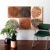 The Monstera wall panel is available in four different color options. 

karvdwalls.com