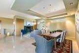 Coffered ceiling with art lighting