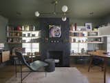 Living Room, Light Hardwood Floor, Standard Layout Fireplace, and Bookcase  Photo 3 of 14 in Bouldin Creek Remodel/Addition & Casita by Charles Melanson
