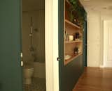 A view of the new kids' bathroom from the hallway