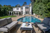 The Beverly Hills property of American film producer and co-founder of Orion Pictures Mike Medavoy and philanthropist Irena Medavoy listed by Coldwell Banker Residential Brokerage for $5,495,000.