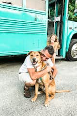 Our family. Ben (the driver, builder & designer), Meag (me! I write and do all things social, design & online) and our rescue dog Moose (avid hiker and lover of peanut butter). 