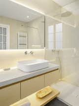 Bath, Table, Full, Vessel, Wall, Enclosed, Ceramic Tile, Ceramic Tile, Marble, and Ceiling  Bath Marble Enclosed Table Photos from Consell de Cent St, Eixample District